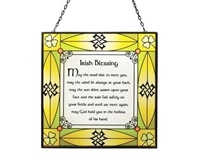 Celtic Reflections Irish Blessing 16 cm Square Glass Panel