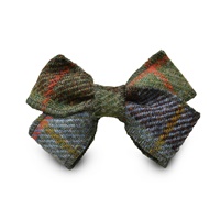 Islander Harris Tweed Tartan Hair Clip, Chestnut and Blue Tartan