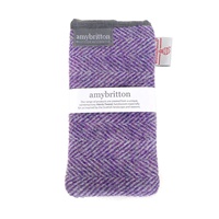 Landscape Harris Tweed Regular Glasses Case, Harebell Purple