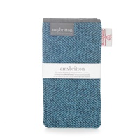 Sunset Harris Tweed Regular Glasses Case, Teal