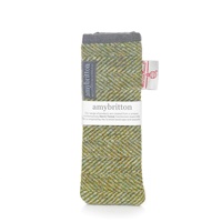 Landscape Harris Tweed Slim Glasses Case, Grass Green