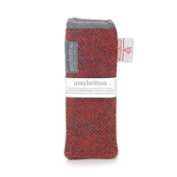 Sunset Harris Tweed Slim Glasses Case, Red