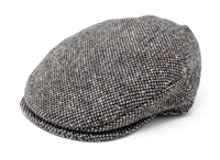 Hanna Vintage Snap Flat Cap, Grey Salt and Pepper (2)