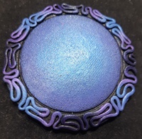 Acrylic Squiggle Brooch, Blue/Purple (3)