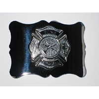 GM Belt Chrome Finish Fire Department Buckle