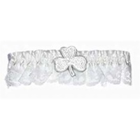 White Shamrock Garter