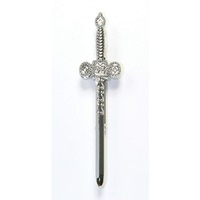 GM Belt Chrome Finish Celtic Sword Kilt Pin (2)