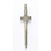 GM Belt Antique Silver Finish Thistle Sword Kilt Pin