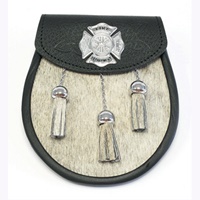 GM Belt Semi Dress Sporran with Chrome Fire Department Emblem (2)