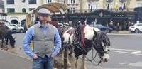 Ring of Kerry Crafts Irish Tweed Waistcoat, Black & White Herringbone