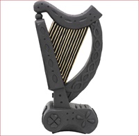 Irish Turf Resin Celtic Harp (2)
