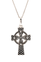 Sterling Silver Unisex Celtic Cross with 20 Spiga