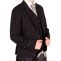 Argyll Jacket and Vest Charcoal Tweed (2)
