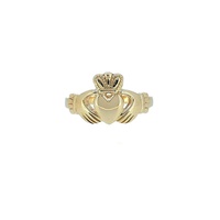 Yellow Gold Traditional Irish Claddagh Ring 14K