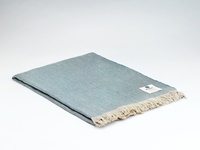 Irish Linen Throw Blanket, Dove Grey (2)
