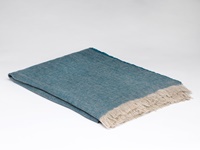 Irish Linen Throw Blanket, Bluebird (2)
