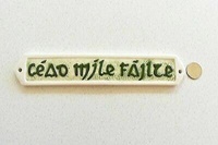 Fine Bone China Cead Mile Failte Wall Plaque, Small