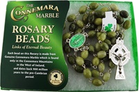 Connemara Marble Irish Rosary - Seed Shaped Beads
