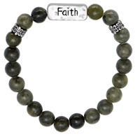 Connemara Marble Faith Message Bracelet