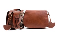 Tinnakeenly Leather Luxury Irish Saddle Bag, Tan (2)