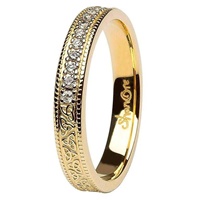 Ashling 14kt Yellow Gold and Diamond Wedding Band