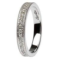 Ashling 14kt White Gold and Diamond Wedding Band