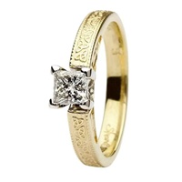 Aishling Yellow Gold Princess Cut Engagement Ring