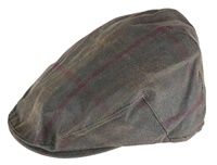 Tartan Wax Flat Cap - HONEY