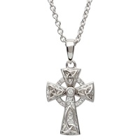 Trinity Celtic Cross Embellished With Swarovski Crystals