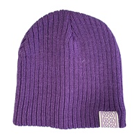 Book of Kells Knitted Beanie Hat, Purple
