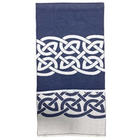 Book of Kells Celtic Reversible Scarf, Navy/Grey