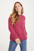 Brackloon Tweed Roll Neck Ladies Sweater, Pink Heather (5)