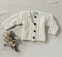 Baby Cardigan with Aran Buttons