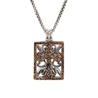 Sterling Silver and Bronze Eclipse Cross 10-Way Pendant