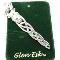 Chrome Highland Stag Kilt Pin