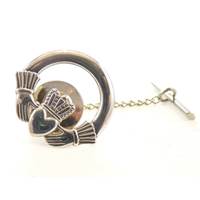 Claddagh Tie Tac Sterling Silver