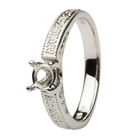 Aishlin White Gold Round Cut Engagement Ring SETTI