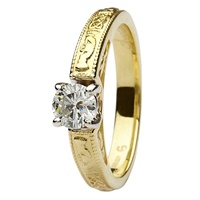 Coleen 14kt Yellow Gold Round Cut Engagement Ring