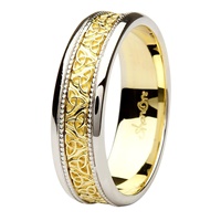 Aishlin 14kt White/Yellow Gold Gents Wedding Band