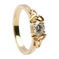 14kt Yellow Gold Trinity Knot Engagement- Setting 