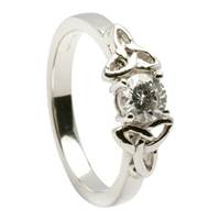 14kt White Gold Trinity Knot Engagement Setting