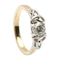 14kt Yellow/White Gold Trinity Knot Engagement - S