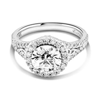 2ct Diamond 14K White Gold Irish Celtic Trinity Knot Engagement Ring