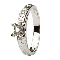 Coleen 14kt White Gold Princess Cut Engagement Rin