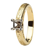 Coleen 14kt Yellow Gold Princess Cut Engagement Ri