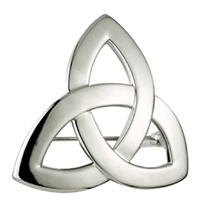 Sterling Silver Trinity Knot Brooch