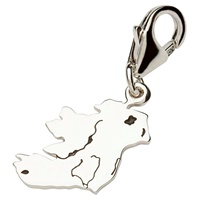 Taras Diary Sterling Silver Map of Ireland Charm