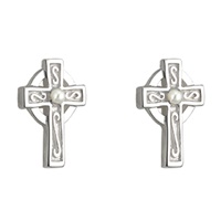 Kids Celtic Cross Post Earrings