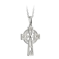 Kids Silver Plated Communion Filigree Cross