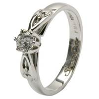 14kt White Gold Claddagh .25ct Diamond Ring